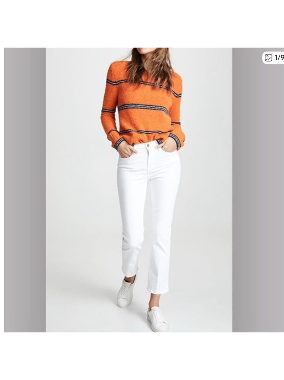 Frame Denim NEW Crisp White Le High Straight Leg Jeans, size 24 NWT $228